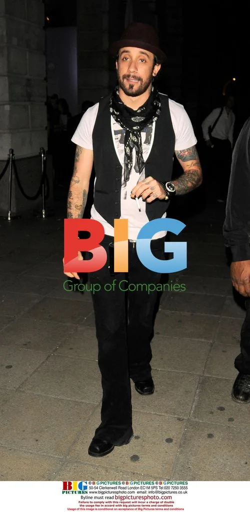 A.J. Mclean at 'No Ten Gin Party' in London