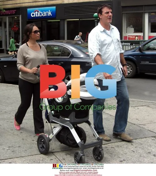 Chris North and family shopping in New York