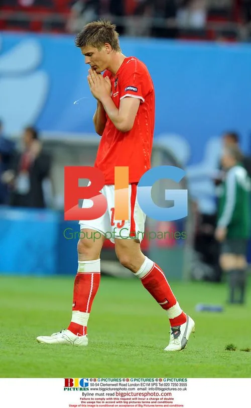 Dejected Sebastien Prodl after Austria defeat