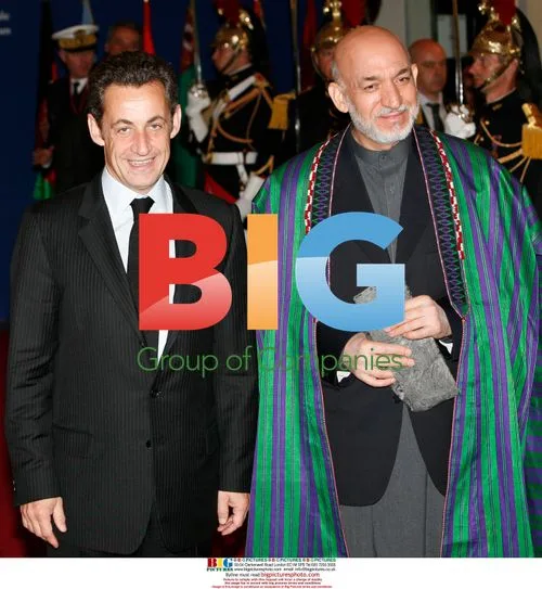 Sarkozy and Karzai Arrive at Afghan Donor Conference