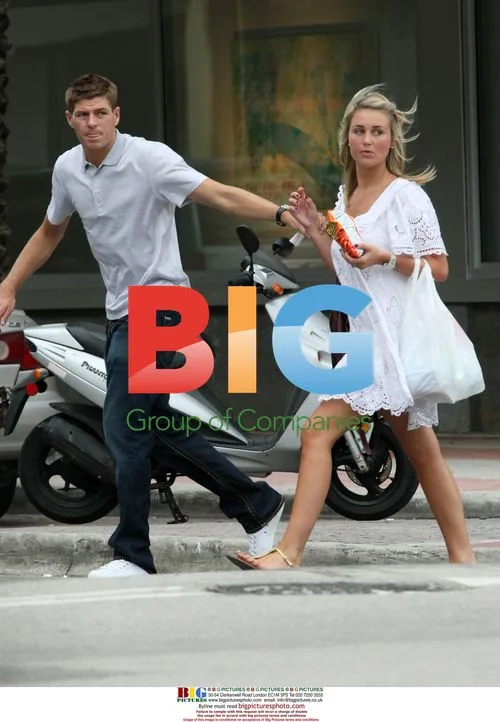 Steven Gerard and Wife Arrive in Miami