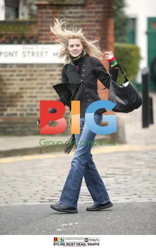DONNA AIR endures chilly winds in Knightsbridge