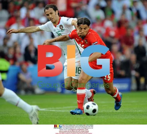Baros and Carvalho in Euro 2008 match