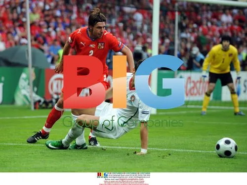 Ronaldo and Grygera at Euro 2008 match