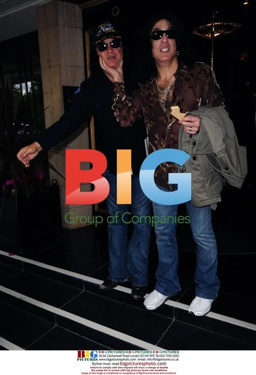 Kiss band members leaving London hotel