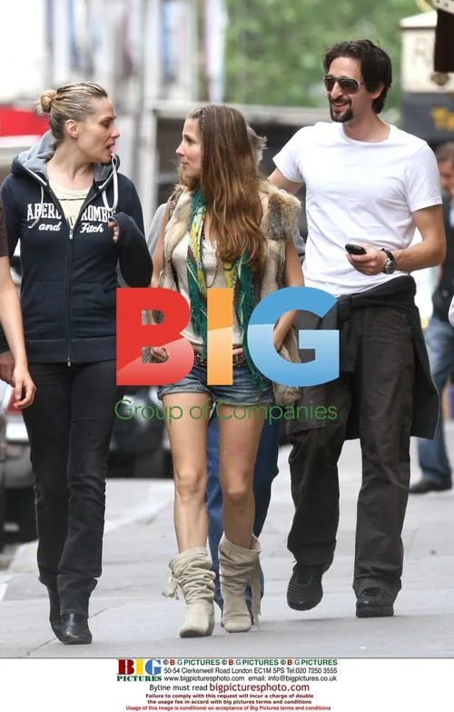 Adrien Brody out for brunch and bike ride in Paris