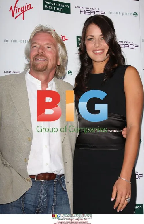 Sir Richard Branson and Anna Ivanovich at Sony Ericsson WTA Tour party