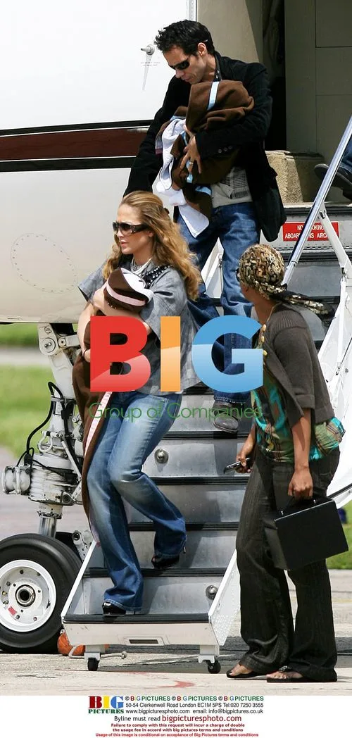 Jennifer Lopez and family arrive in Belgium