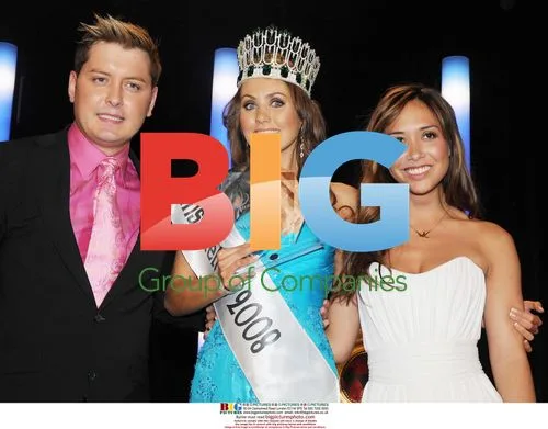 Miss Ireland 2008 Finalists Sinead Noonan, Brian Dowling & Myleene Klass