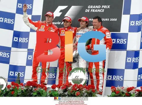 F1 Drivers Kimi Raikkonen and Felipe Massa at French Championship