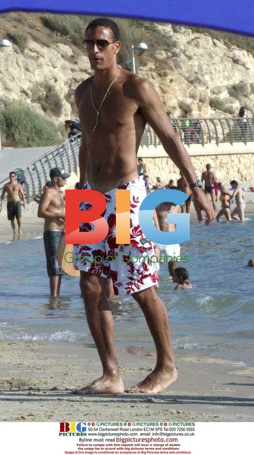 Rio Ferdinand on holiday in Tel Aviv