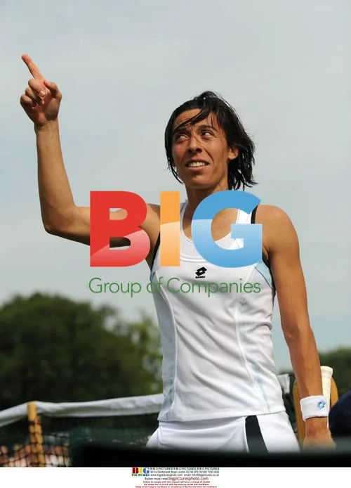 Francesca Schiavone celebrates Wimbledon win