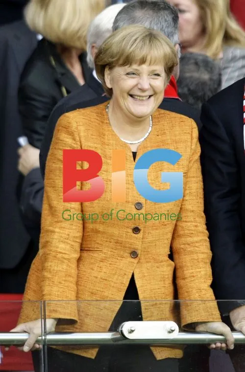 Angela Merkel enjoys Germany's victory