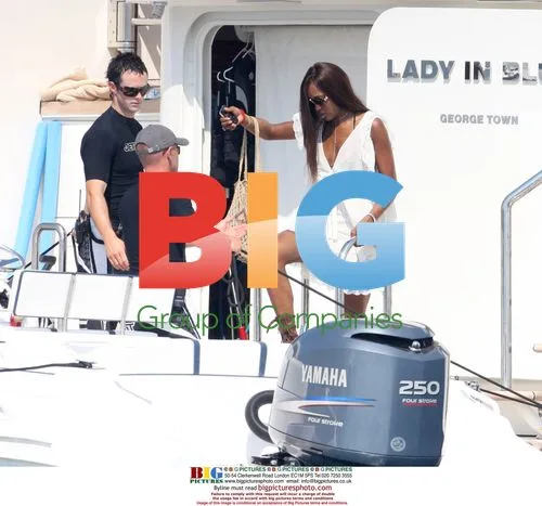 Naomi Campbell on Flavio Briatore's Boat in St-Tropez