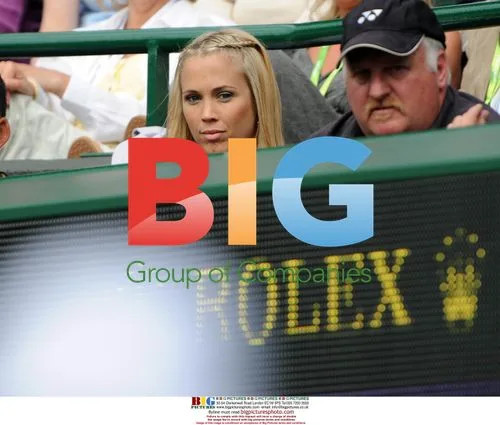 Bec Cartwright watches Lleyton Hewitt at Wimbledon