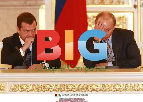 Putin and Medvedev at Kremlin meeting
