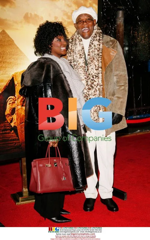 LaTanya Richardson and Samuel L. Jackson at 'Jumper' Premiere