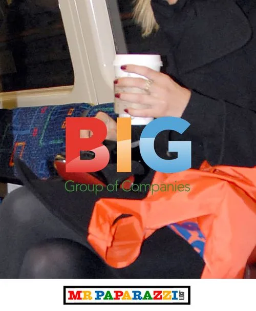 Denise Van Outen Commuting in London