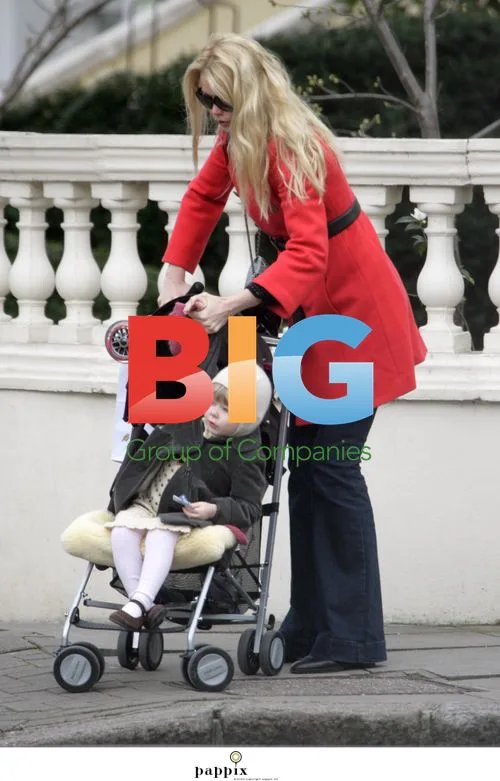 Supermodel Claudia Schiffer and daughter Clementine out in London