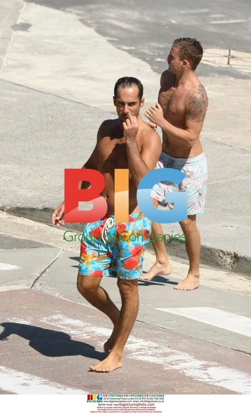 Alex Dimitriadis & friend at North Bondi Beach