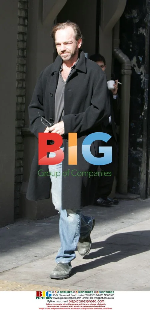 Hugo Weaving Arriving at Hotel in London