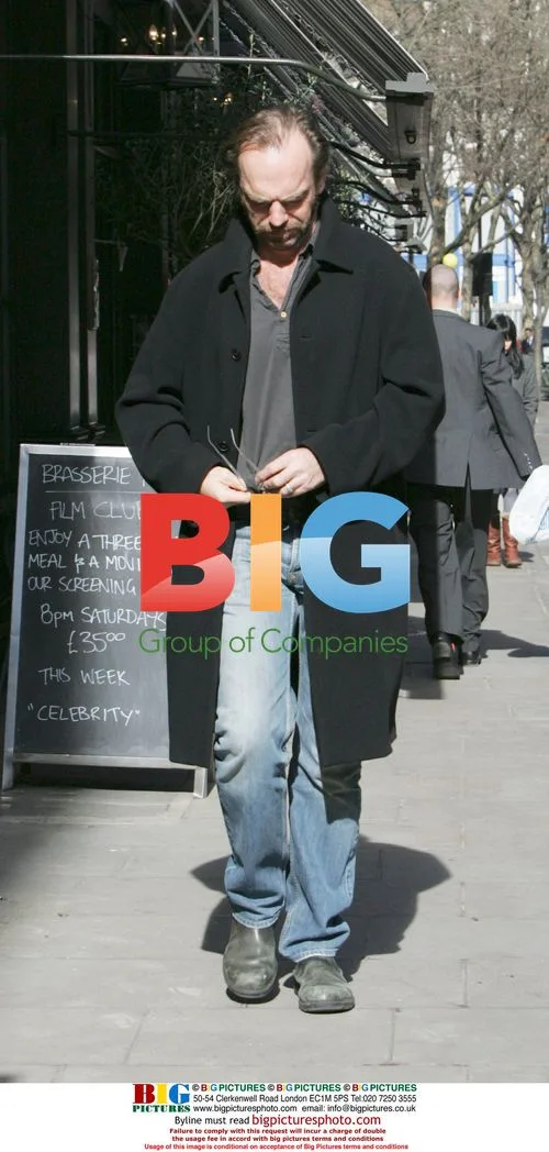 Hugo Weaving Arriving at Hotel, London