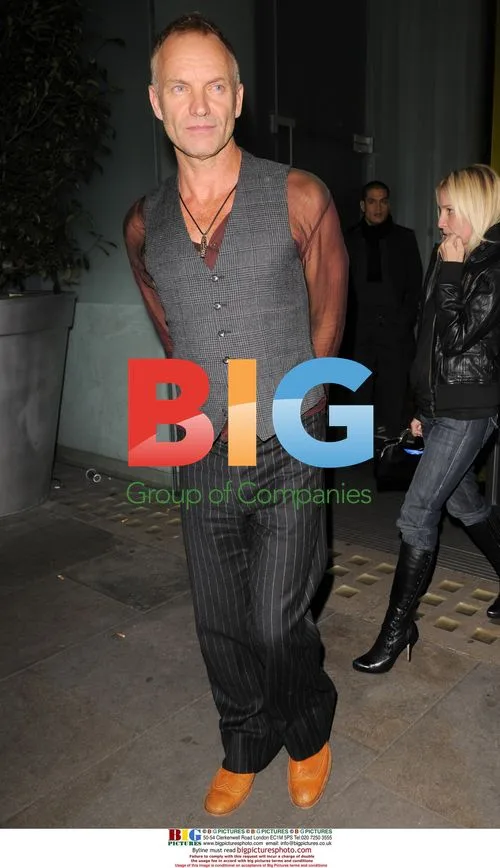 Sting and Trudie Styler Leaving Bungalow 8