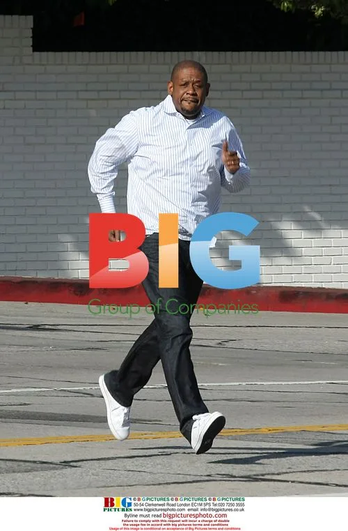 Oscar-winner Forest Whitaker runs across Sunset