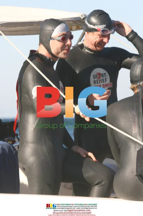 David Walliams and James Cracknell Depart Spain for Swim