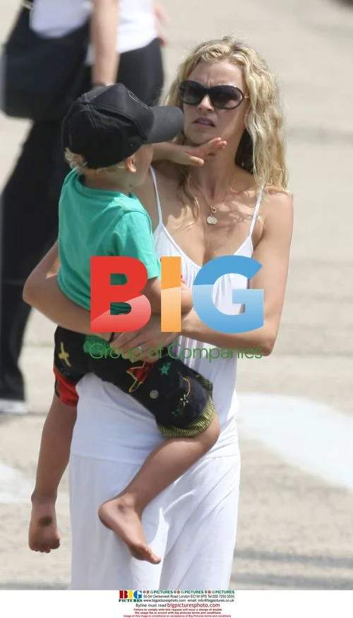 Sara O'Hare and son at Bronte Beach