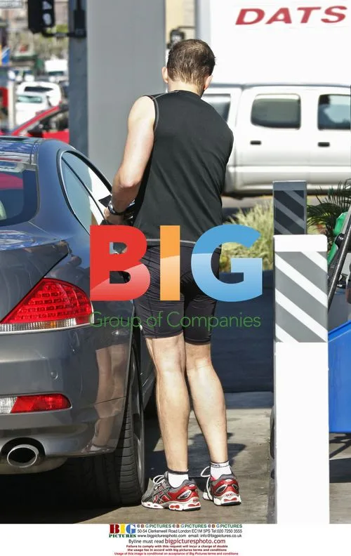 Jon Cryer Pumping Gas in LA