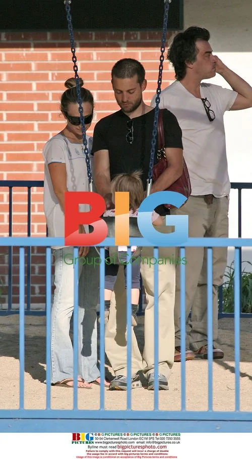 Tobey Maguire and family at the park