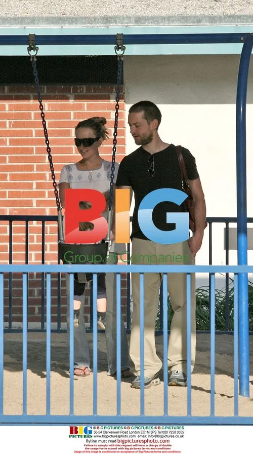 Tobey Maguire and family at park
