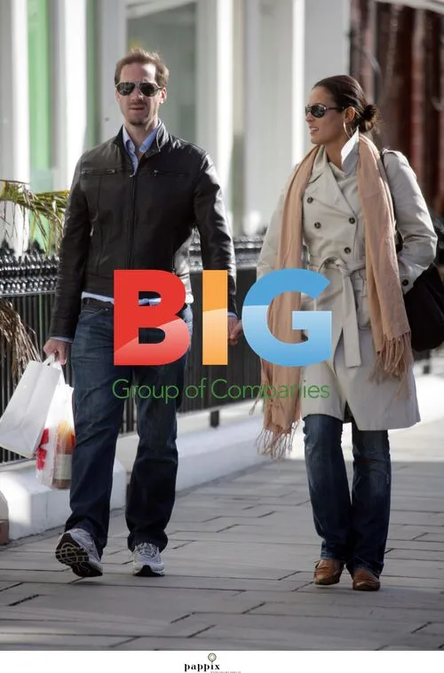 Joesph Fiennes and girlfriend out in London