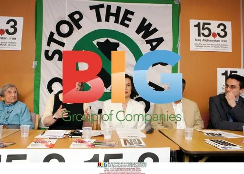 Bianca Jagger at Stop The War press conference