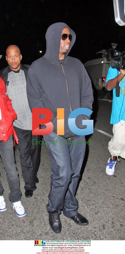 Jimmy Iovine and Sean Combs at L.A. Fashion Week