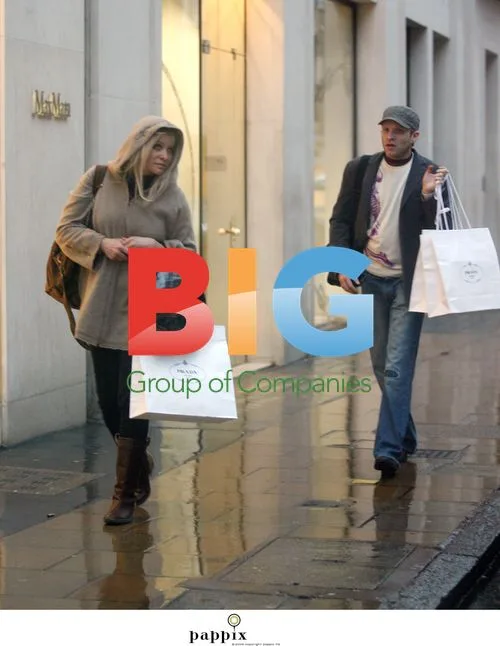 Ronnie Wood and family shopping in London