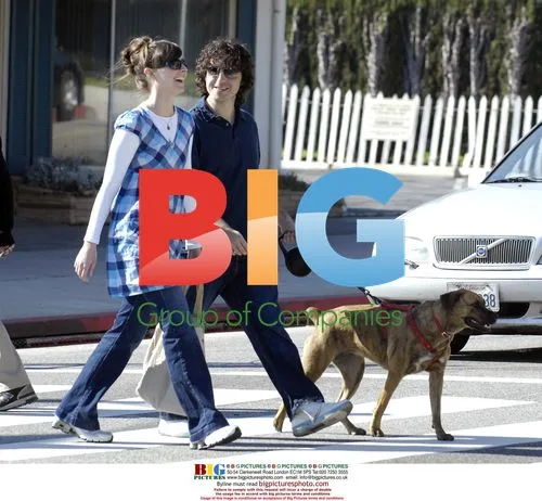 David Krumholtz and girlfriend on walk