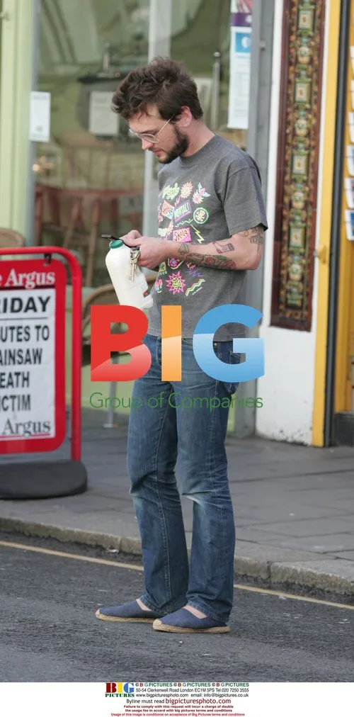 WORLD RIGHTS: Sam Preston out for milk in Brighton