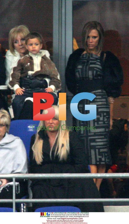 Victoria Beckham with family at England match