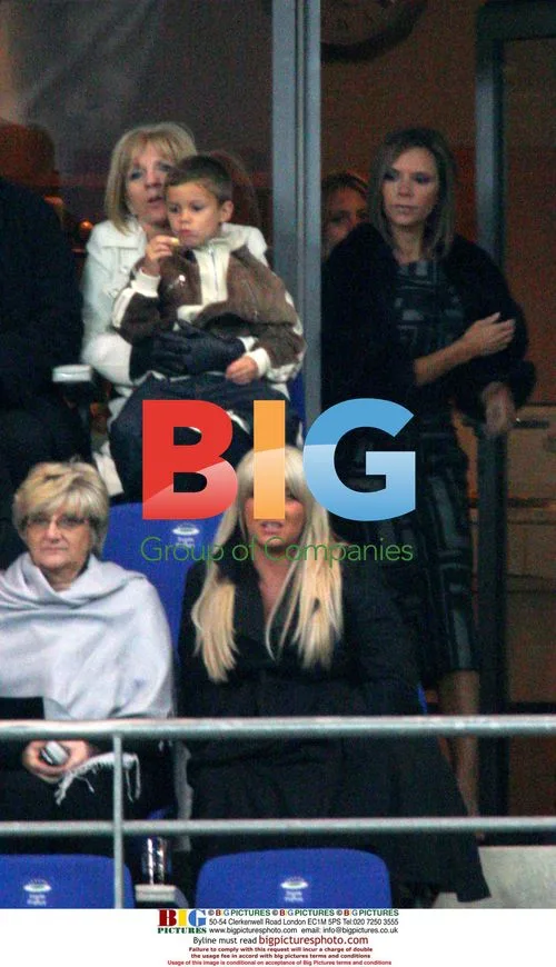 Victoria Beckham and family at France vs England match