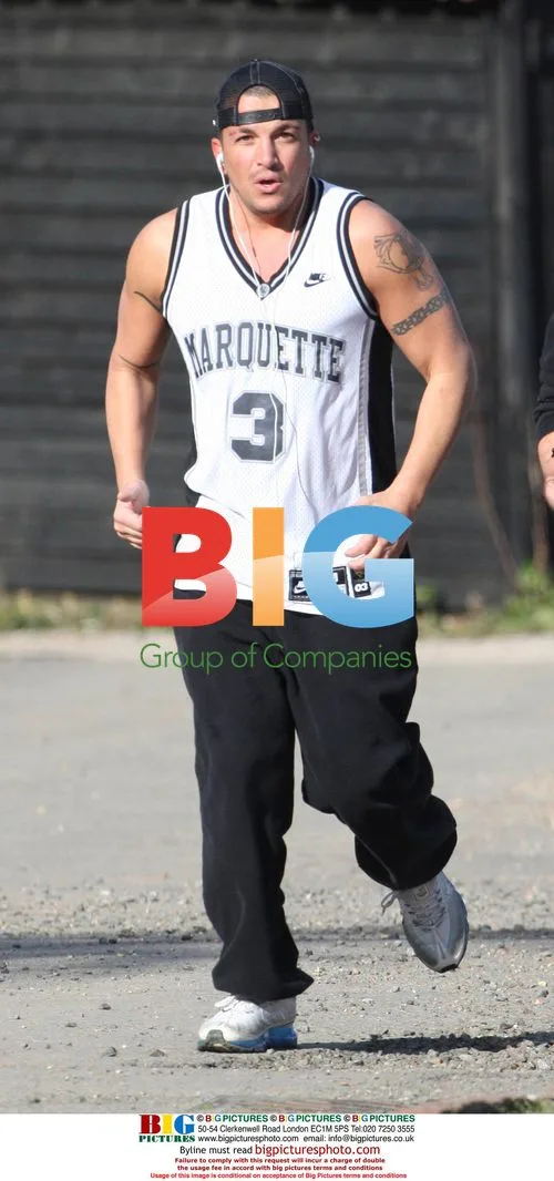 Peter Andre and Fitness Trainer Jogging