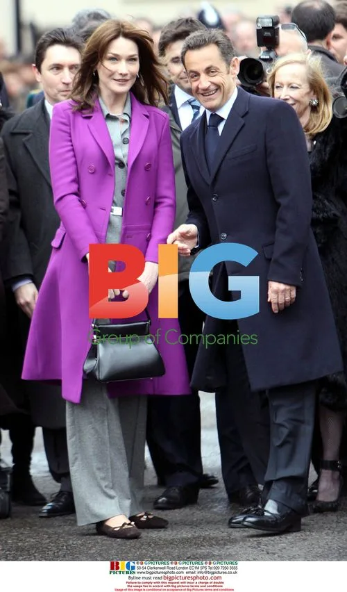 French President and Wife Lay Wreath