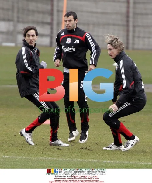 Liverpool players training ahead of Merseyside derby