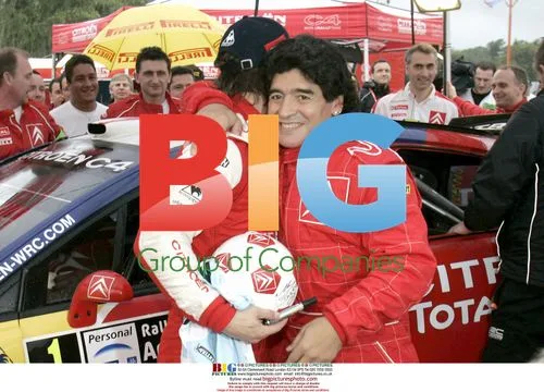 Maradona rides with Loeb at World Rally
