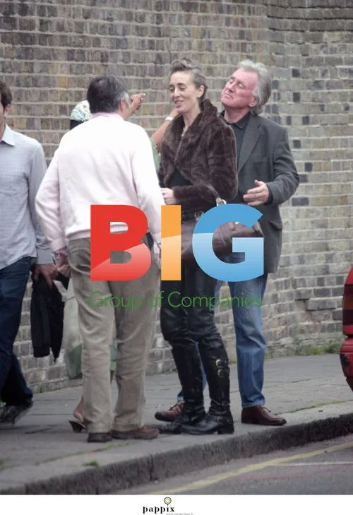 Actress Antonia De Sancha with older man in London