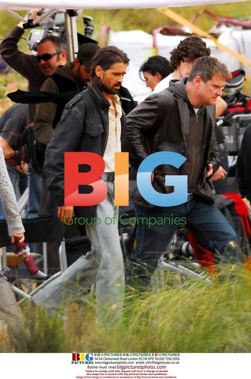 Colin Farrell and Jamie Sives on 'Triage' set