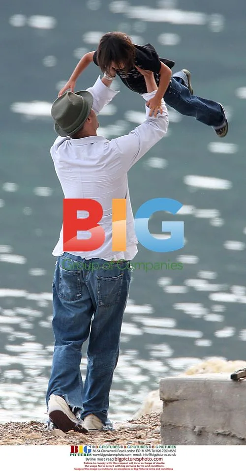 Angelina Jolie and Brad Pitt on Beach