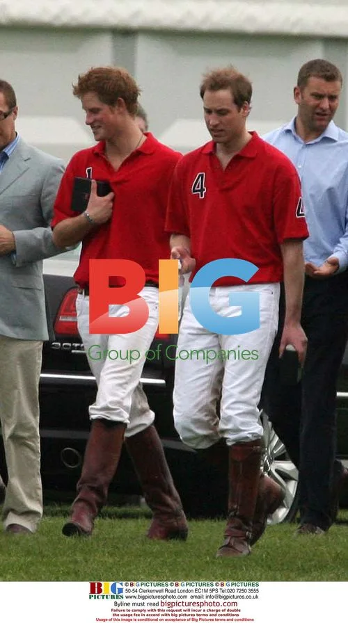Prince William and Prince Harry at Audi Polo Match