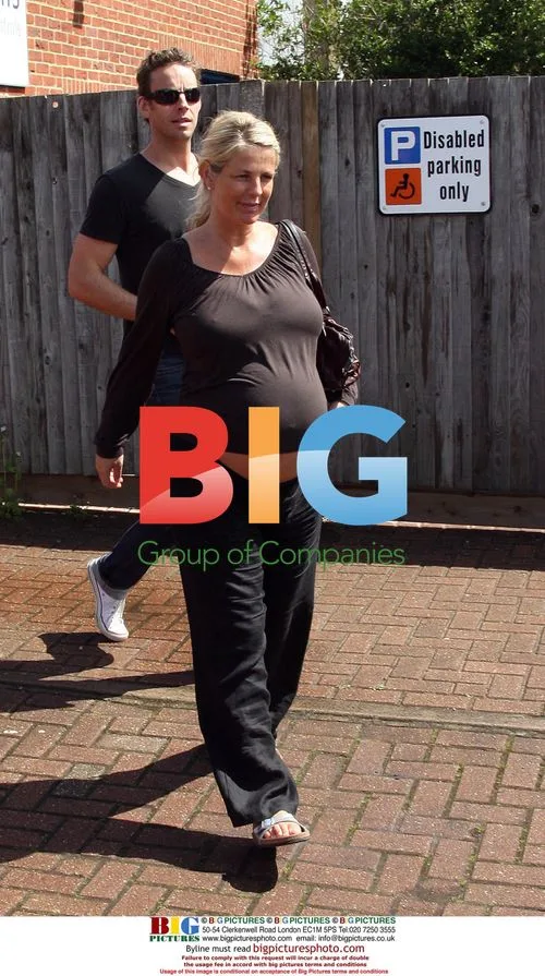Pregnant Ulrika Jonsson Visits Clinic